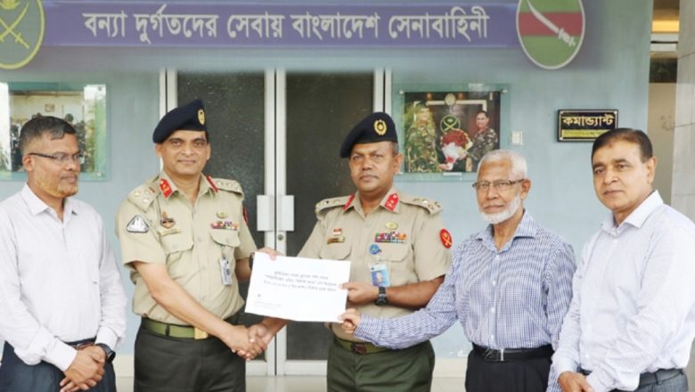 কুর্মিটোলা গলফ ক্লাবের পক্ষ থেকে ৫ লাখ টাকার অনুদান