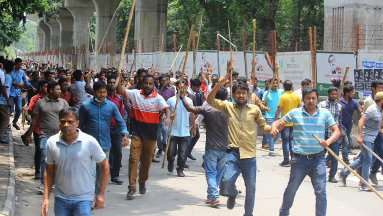 ছাত্রদলের নেতাকর্মীরা ক্যাম্পাসে ঢোকার সময় মারমুখী ছাত্রলীগ, আহত ১৫